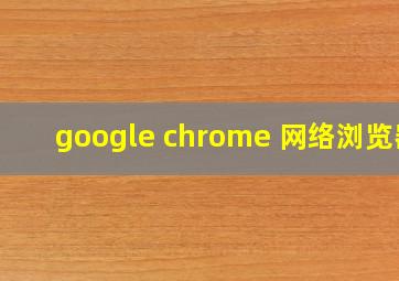 google chrome 网络浏览器